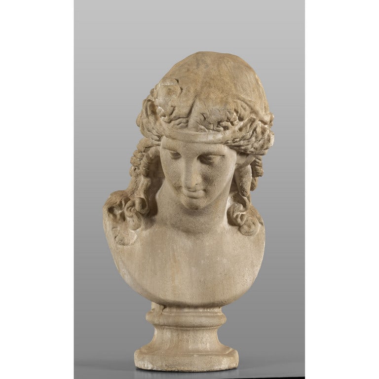 Busto di Apollo, scultura in gesso h.cm.72 (1 of 3)