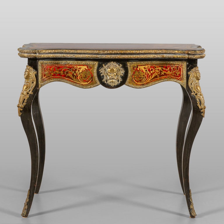 Tavolino da gioco in stile Boulle riccamente (1 of 2)