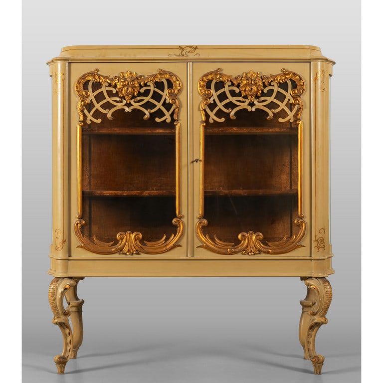 Vetrina a due ante in stile Luigi XIV in legno (1 of 3)