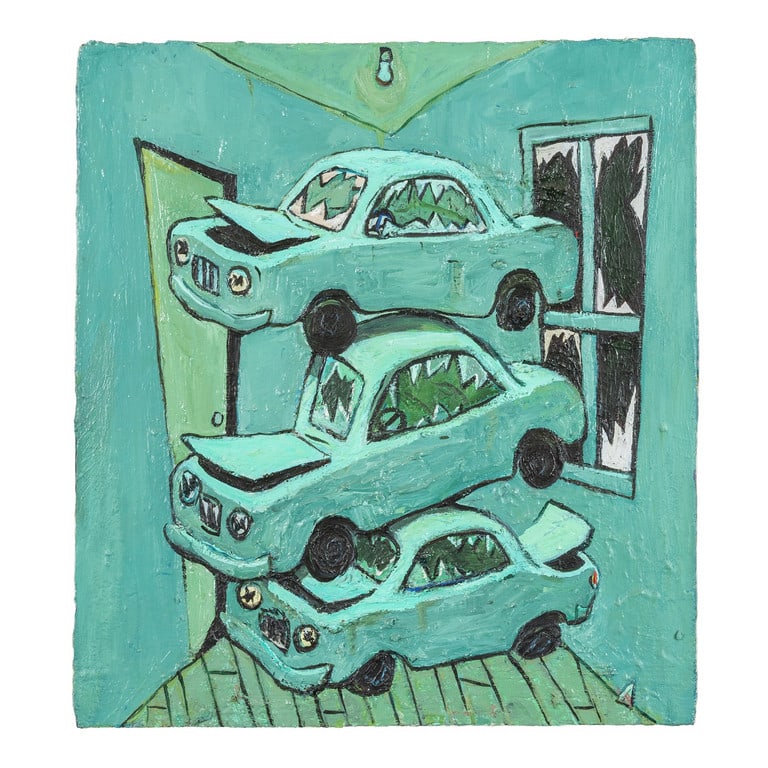 RICK PROL (1958-) RICK PROL Green: RICK PROL (1958-) RICK PROL Green car olio su tela cm 51x46 Green car oil on canvas 20,07x18,11 in