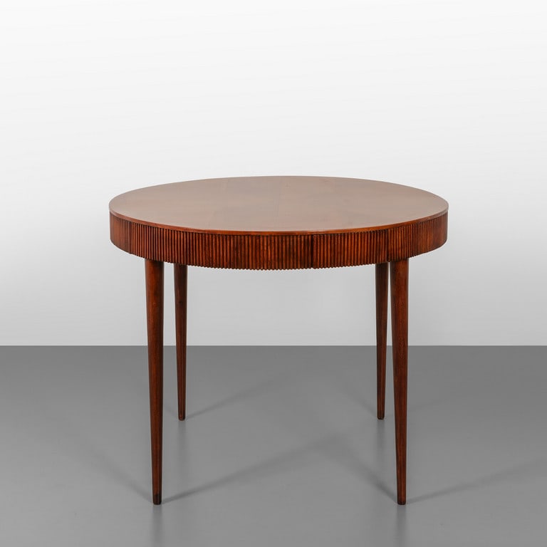 UN TAVOLO, anni '40.  Legno di rovere tinto (1 of 4)