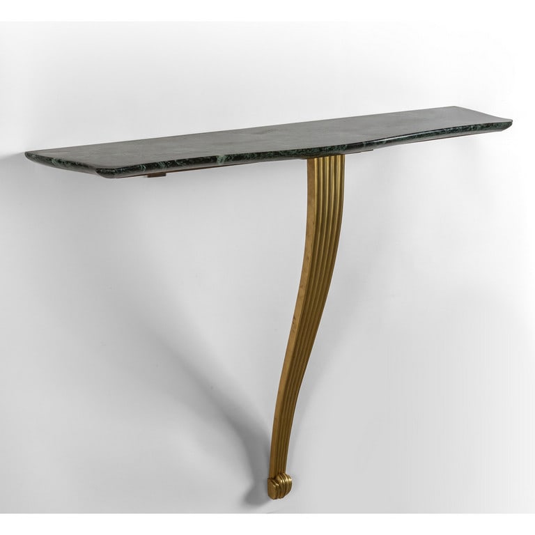 UNA CONSOLE, anni '50.  Marmo 'Verde Alpi', (1 of 3)