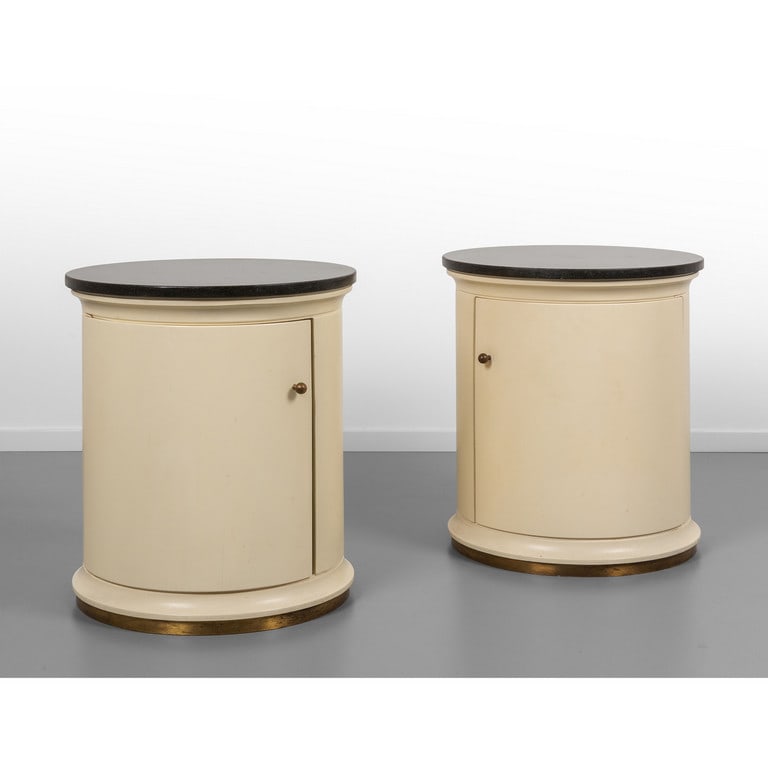 DUE COMODINI, anni '60.  Legno laccato, (1 of 2)