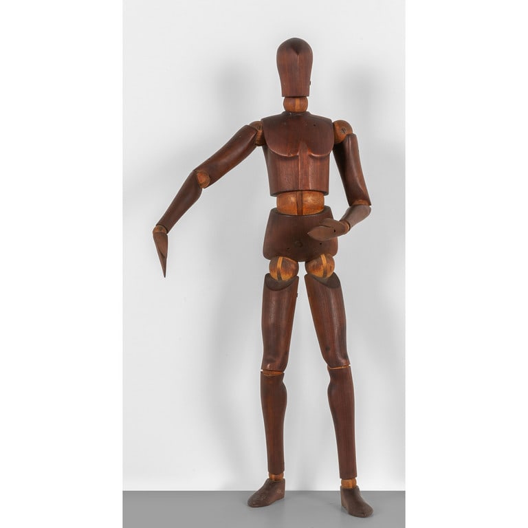 UN MANICHINO SNODATO PER STUDIO DELLA FIGURA, (1 of 2)