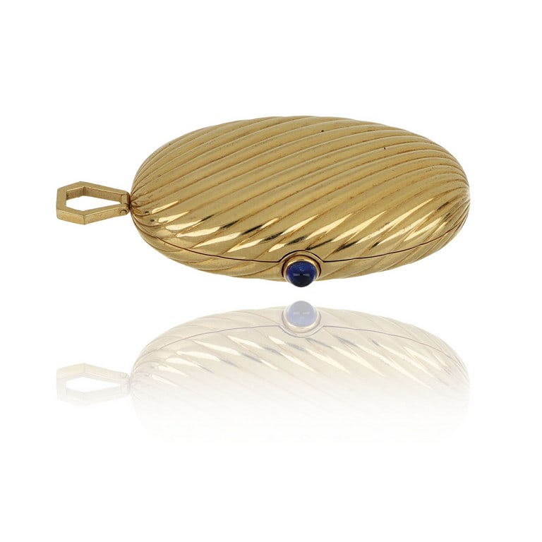 BULGARI - Porta pastiglie in oro giallo a forma (1 of 1)