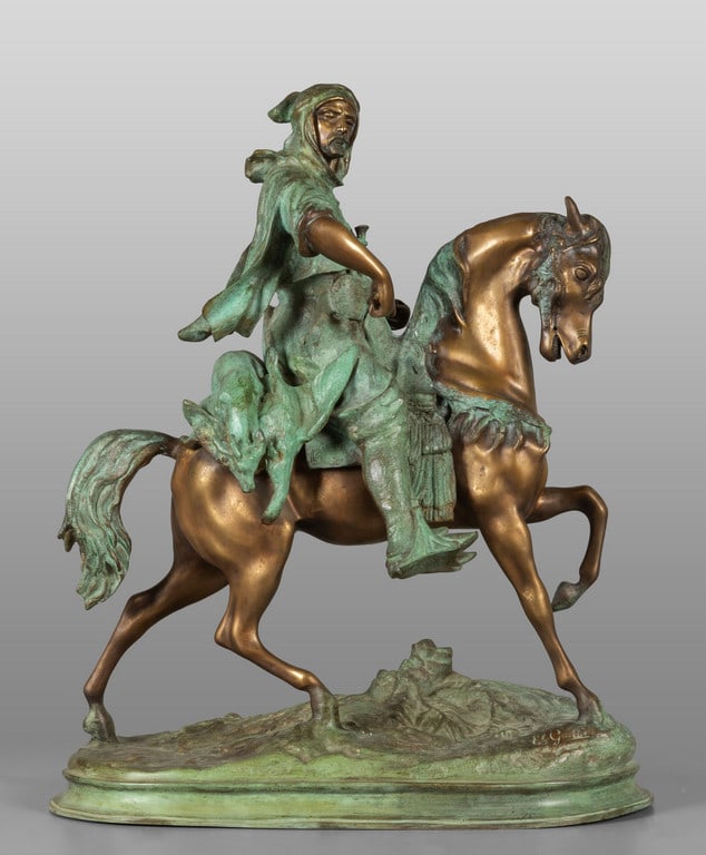 Alfred Barye (Parigi 1830-1882) Arabo, scultura (1 of 1)