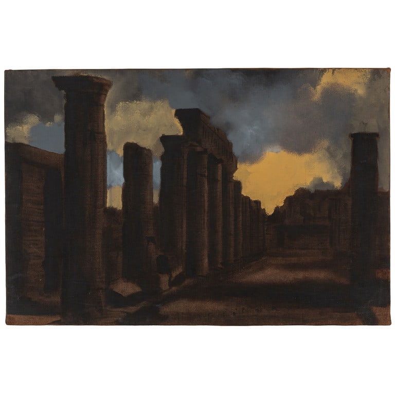 LUCA PIGNATELLI (1962-) Pompei 2002 olio: LUCA PIGNATELLI (1962-) Pompei 2002 olio su tela cm 40x60 firmato, datato e titolato sul retro Pompei 2002 oil on canvas 15,74x23,62 in signed, dated and titled on the reverse