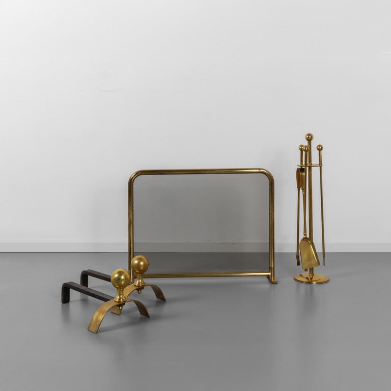 UN SET DI ATTREZZI DA CAMINO, anni '60. (1 of 1)