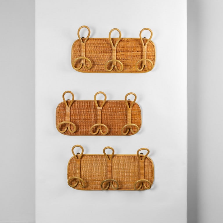TRE APPENDIABITI DA PARETE, anni '60.  Giunco, (1 of 1)