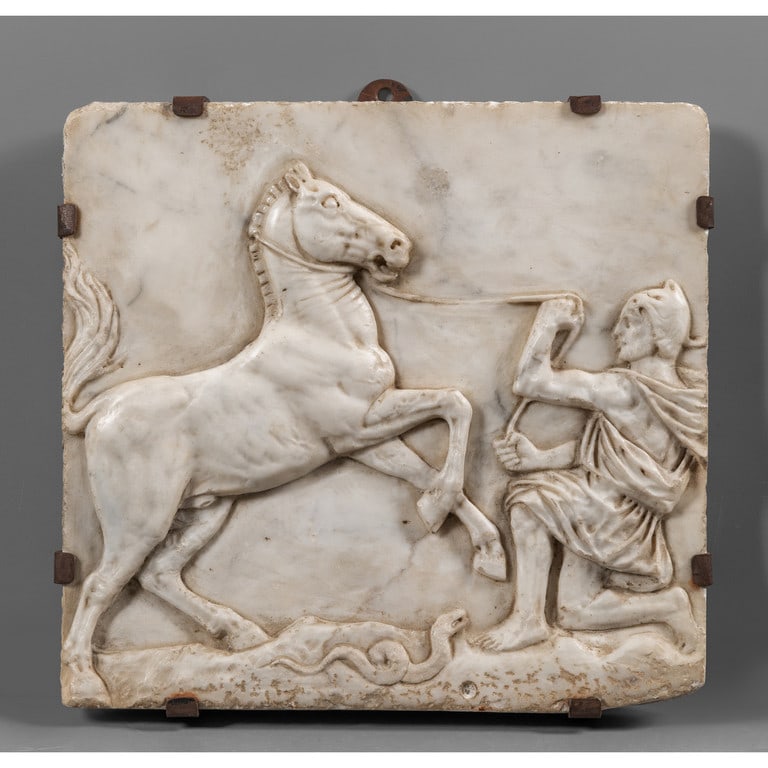 Altorilievo in marmo raffigurante scena (1 of 2)