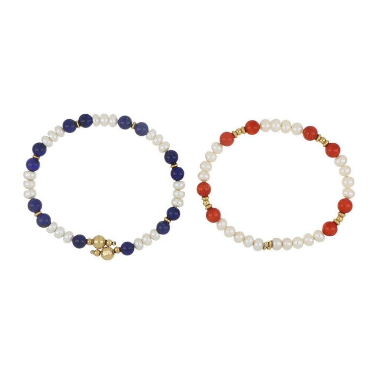 Coppia di bracciali elastici con anima in acciaio