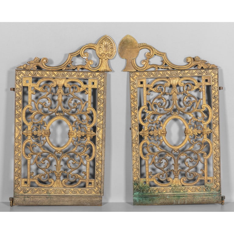 Cancelletto Luigi XIV da balaustra in bronzo, (1 of 2)