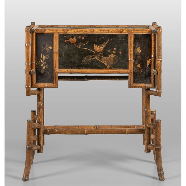 Fioriera in bambù laccato, Francia sec.XIX cm. (1 of 3)