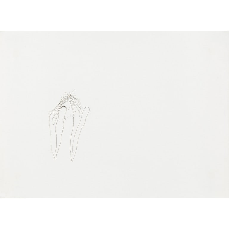 ANNA GASKELL (1969-) Senza titolo #44: ANNA GASKELL (1969-) Senza titolo #44 2001 inchiostro su carta cm 28x38 firmato e datato sul retro sul retro: etichette di Casey Kaplan, New York certificato di autenticità della Galleria Massimo De