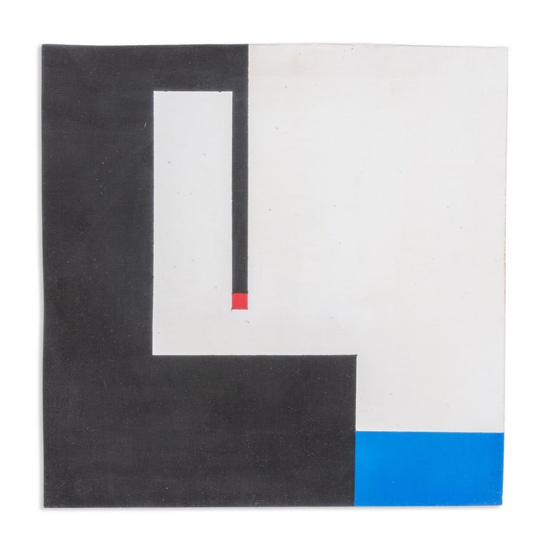 BRUNO MUNARI (1907-1998) Negativo - positivo: BRUNO MUNARI (1907-1998) Negativo - positivo 1952 acrilico su tavola cm 30x30 firmato, datato e titolato sul retro autentica su foto di Alberto Munari Negativo - positivo 1952 acrylic on board 11,81x1