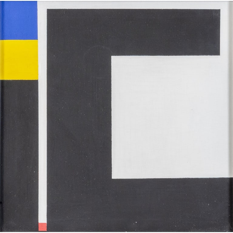 BRUNO MUNARI (1907-1998) Negativo - Positivo: BRUNO MUNARI (1907-1998) Negativo - Positivo 1951 tempera su tavola cm 29x29 firmato e datato sul retro Negativo - Positivo 1951 tempera on board 11,41x11,41 in signed and dated on the reverse