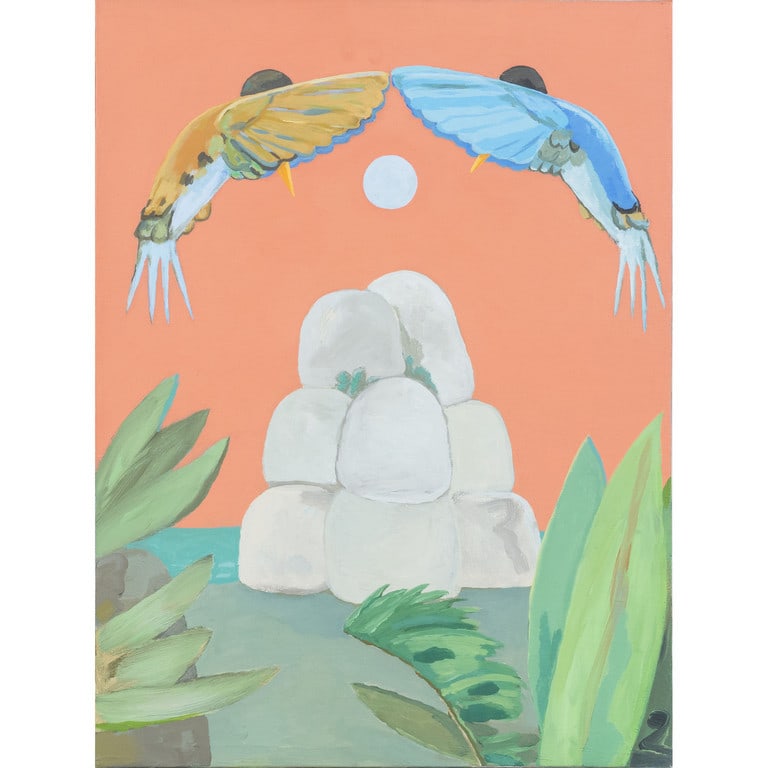 BRIAN CALVIN (1969-) A Ceremony 2003 olio: BRIAN CALVIN (1969-) A Ceremony 2003 olio su tela cm 61x45,5 firmato, datato e titolato sul retro provenienza: Galleria In Arco, Torino A Ceremony 2003 oil on canvas 24,01x17,91 in signed, dated and t