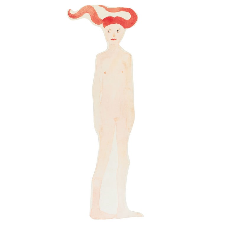 VANESSA BEECROFT (1969-) Senza: VANESSA BEECROFT (1969-) Senza titolo tecnica mista su carta cm 80x35 provenienza: Collezione Giacinto Di Pietrantonio, Torino Untitled mixed media on paper 31,49x13,77 in provenance: Giacinto Di Piet