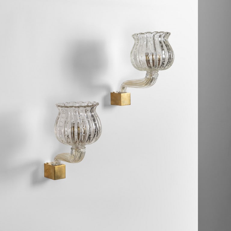 BAROVIER E TOSO, anni '50.  Due lampade da (1 of 4)