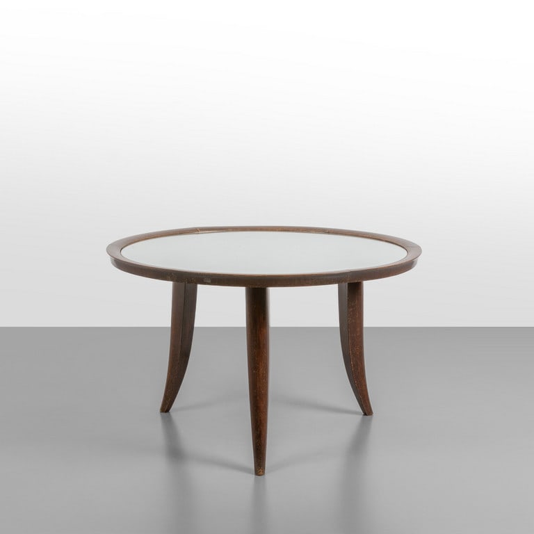 UN TAVOLINO, anni '40.  Legno di faggio tinto (1 of 3)