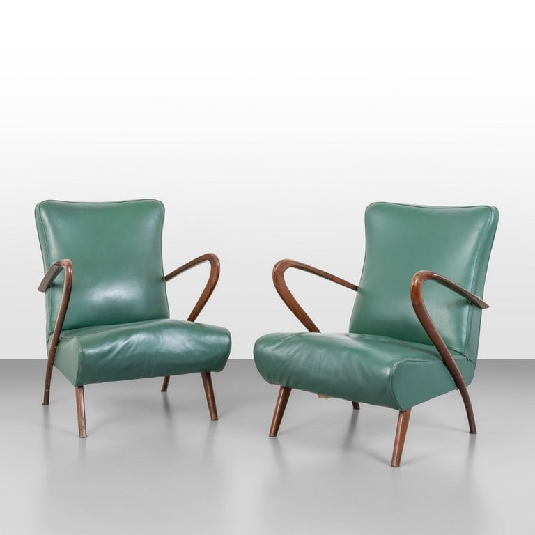 DUE POLTRONE, anni '50.  Strutture gambe e (1 of 2)