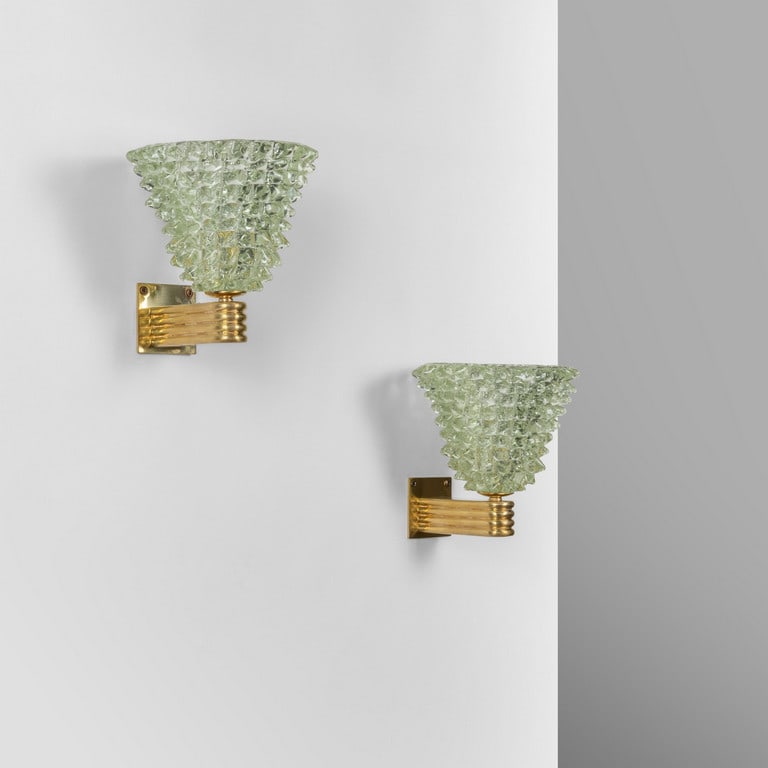 BAROVIER E TOSO, anni '80.  Due lampade da (1 of 1)