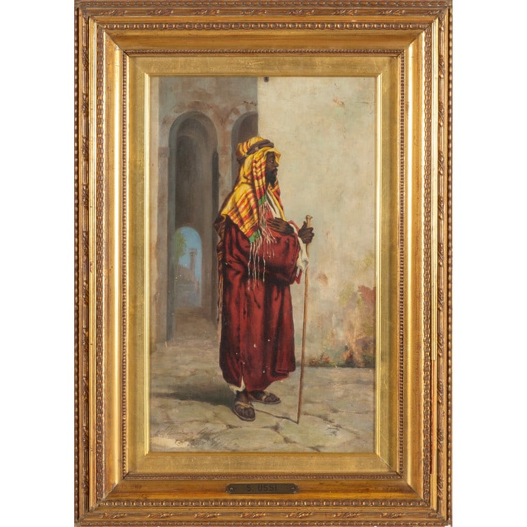 Arabo olio su tavola   cm.23x37 f.to in b.a (1 of 2)