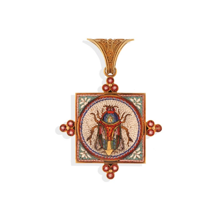 Raro pendente egyptian revival in micromosaico (1 of 1)