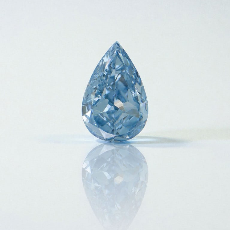 Diamante naturale fancy blue di 0,67 ct di forma (1 of 1)