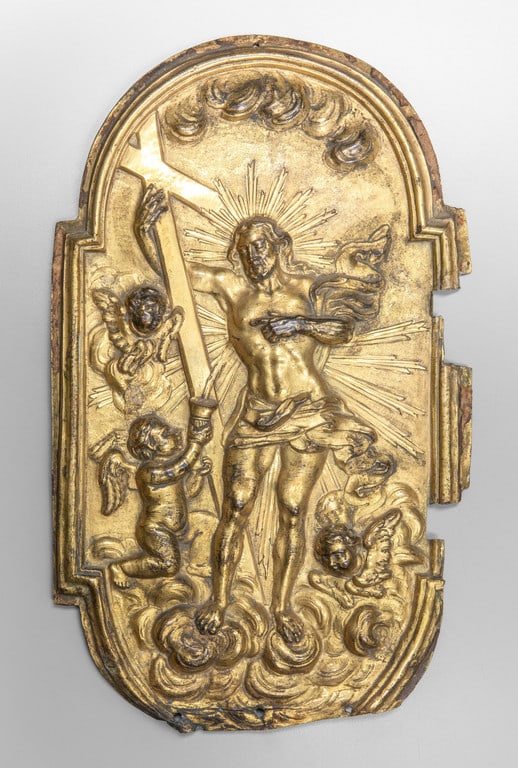 Sportello di tabernacolo in rame sbalzato, (1 of 1)