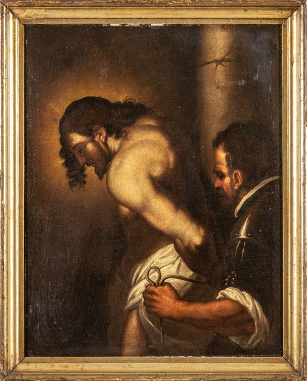 Scuola italiana sec. XVII "La flagellazione" (1 of 2)