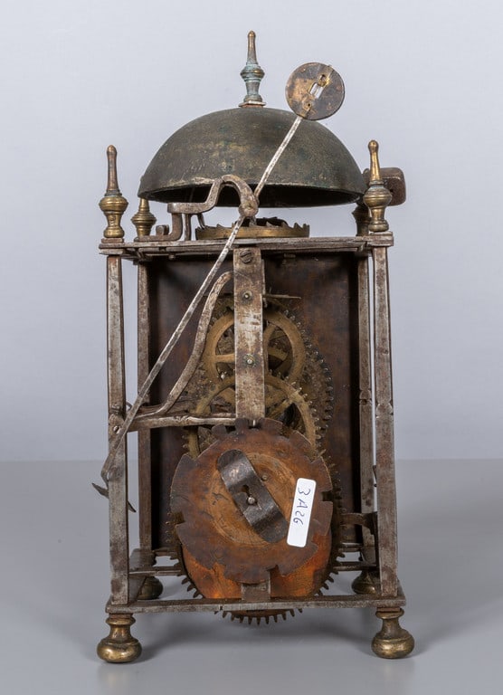 Orologio scheletrico in bronzo e ferro, - 4