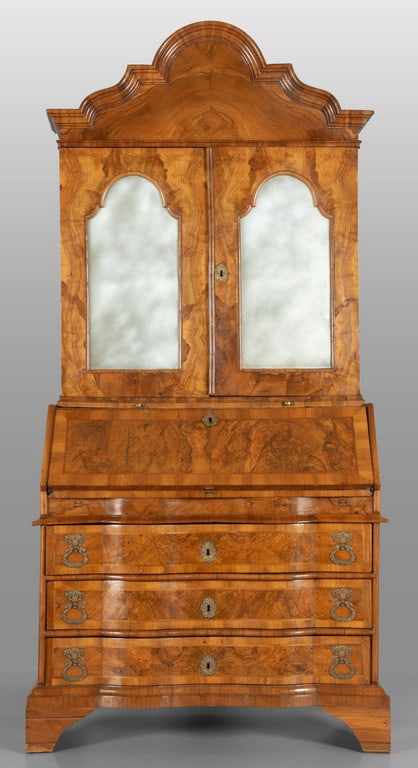 Mobile a doppio corpo lastronato in noce e (1 of 1)