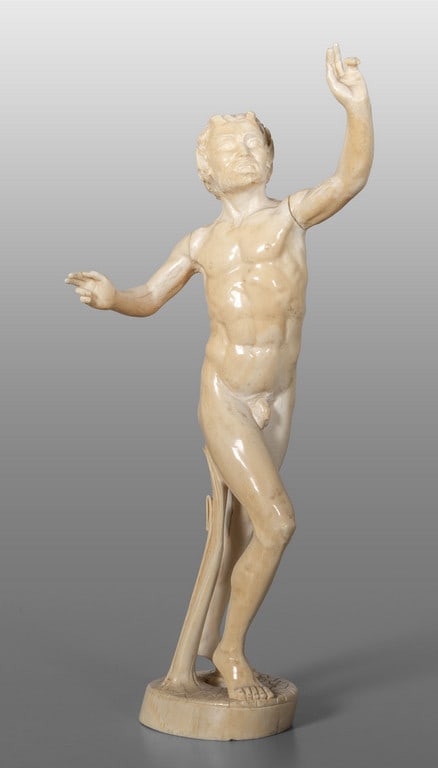 Satiro, scultura in avorio scolpito, (1 of 2)