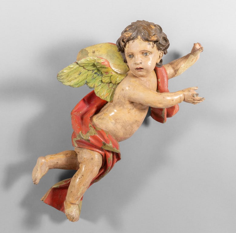 Angelo, scultura in legno intagliato e (1 of 1)