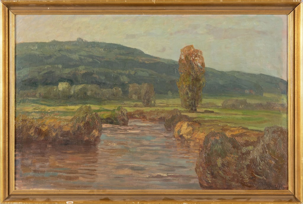 Scuola tedesca sec.XX Paesaggio con (1 of 2)