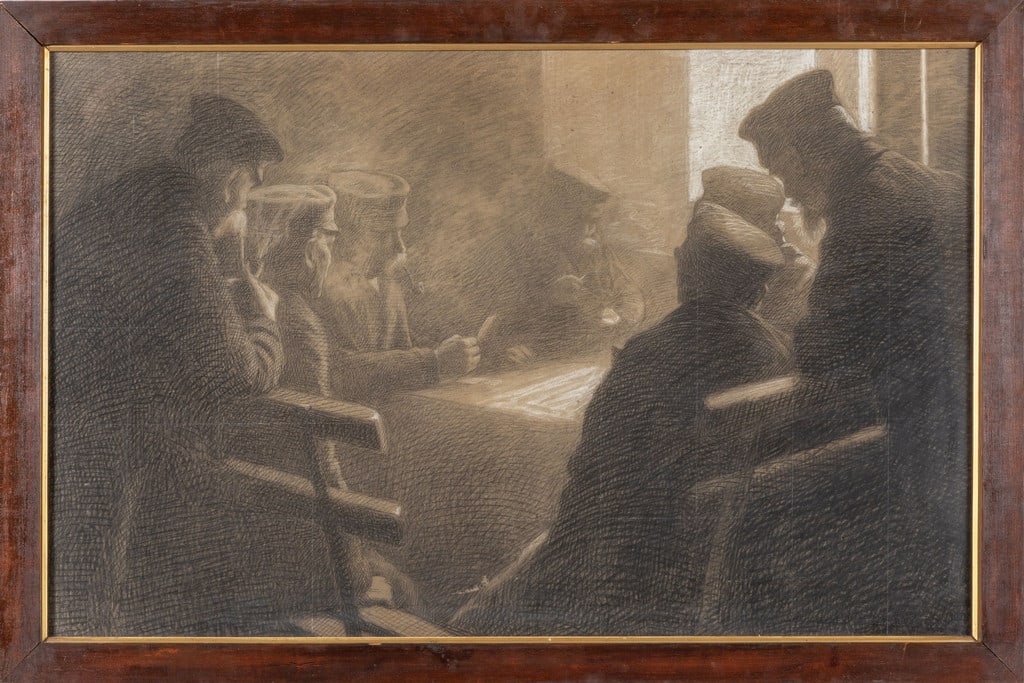 ANGELO MORBELLI (1853-1919) Una partita (1 of 2)