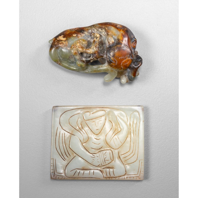 Due giade intagliate, una con animale (1 of 1)