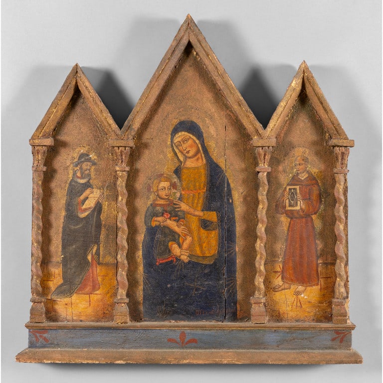 "Madonna con Bambino e Santi" trittico dipinto a (1 of 2)