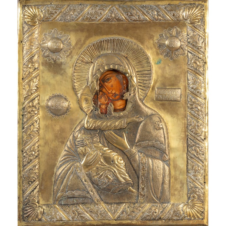 "Madonna con Bambino" icona, tempera su tavola (1 of 3)