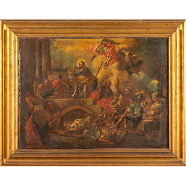 Scuola italiana sec.XVIII "Scena biblica" (1 of 2)