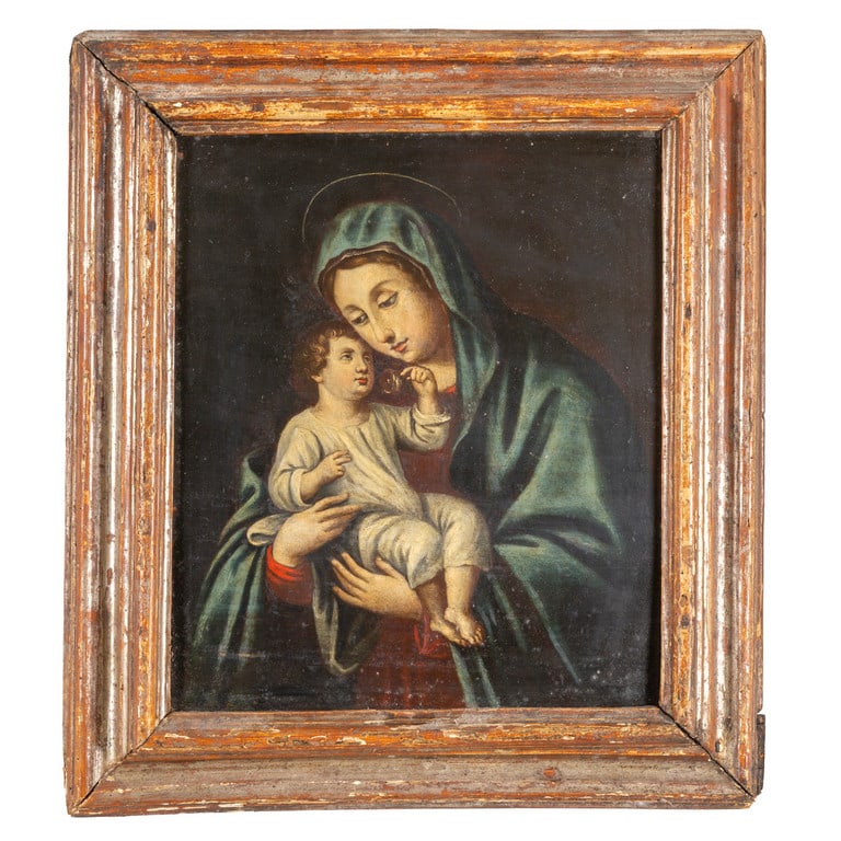 Scuola italiana sec.XVII "Madonna con Bambino" (1 of 2)