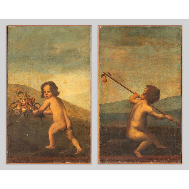 Scuola italiana sec.XVIII "Giochi di bimbi" (1 of 4)