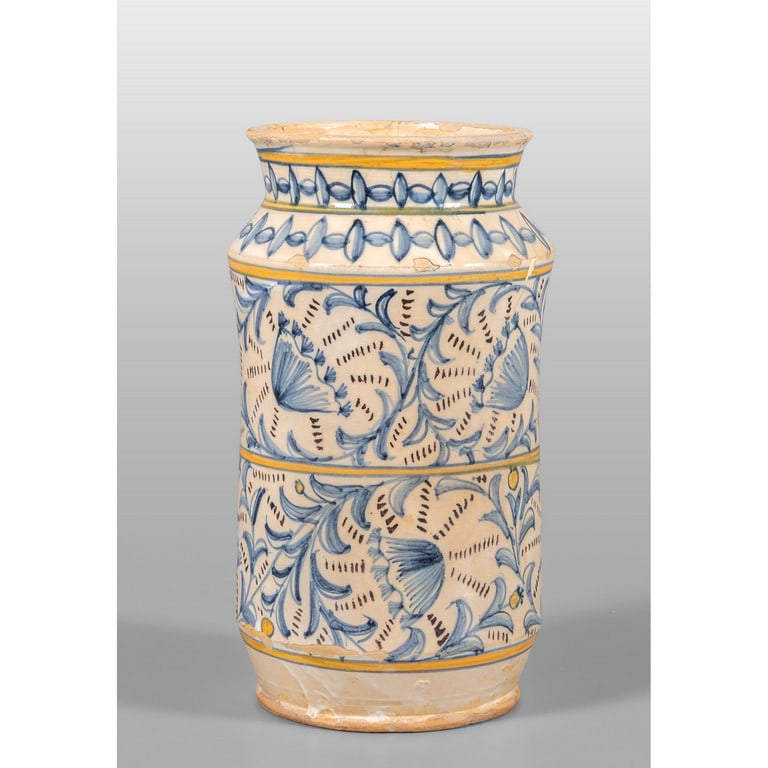 Albarello da farmacia in maiolica deocorato con (1 of 1)