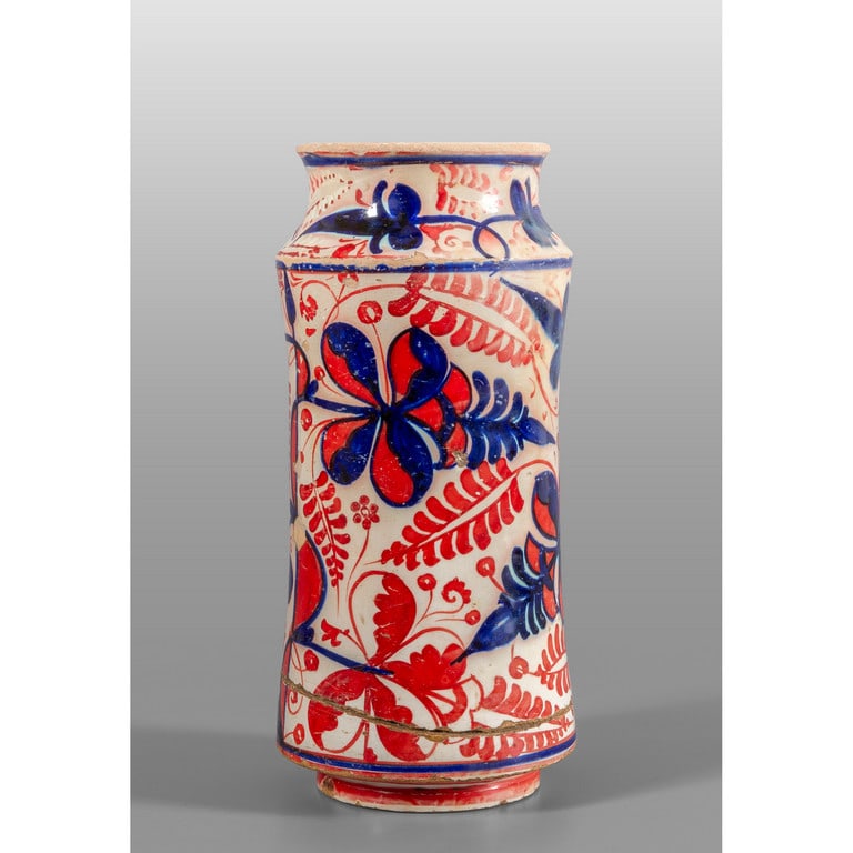 Albarello da farmacia in maiolica con decorazione (1 of 2)