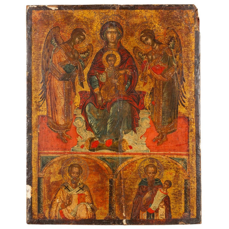 "Madonna con Bambino tra gli angeli", icona, (1 of 2)