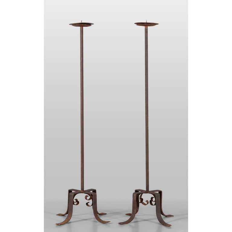 Coppia di torciere in ferro, Italia (1 of 1)