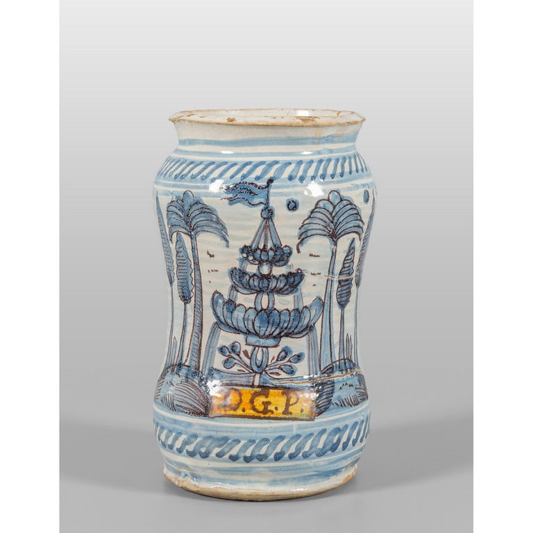 Albarello in maiolica s.to D.G.P., Laterza (1 of 1)