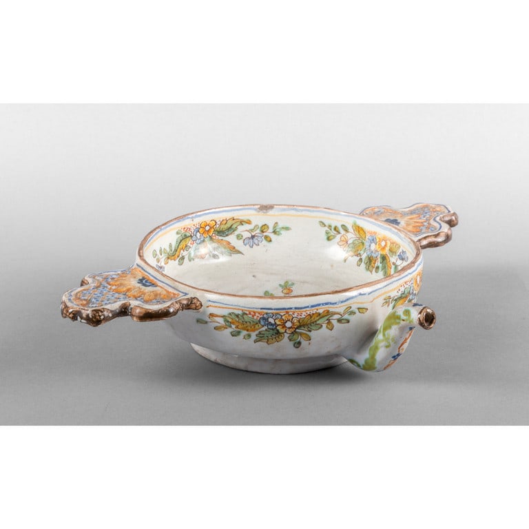 Tazza da puerpera in ceramica policroma, (1 of 2)