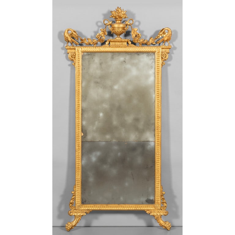 Specchiera in legno intagliato e dorato, cimasa (1 of 1)